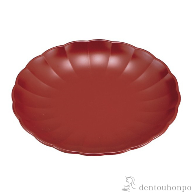 フラワープレート 古代朱 大 2個セット≪在庫確認後、4~7営業日程で出荷≫ ( 盛皿 プレート テーブルウェア 食器 パーティー 山中漆器 )