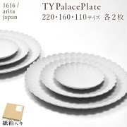 【送料無料】TY Palace(パレス) 3サイズ 各2枚セット 紙箱入り≪13時までのご注文即日発送(休業日を除く)≫ ( 1616 ／ arita japan TY Palace あすつく 母の日 プレゼント 初任給 TYパレス プレート 皿 オーブン レンジ可 陶器 有田焼 )