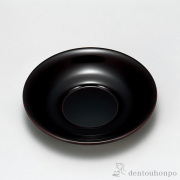 茶托 溜 4.5号 5枚≪在庫確認後、7営業日程で出荷≫ ( 茶たく 湯のみ 湯呑み 日本茶 おすすめ 越前漆器 )