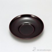 茶托 溜 4号 5枚≪13時までのご注文即日発送(休業日を除く)≫ ( あすつく 茶たく 湯のみ 湯呑み 日本茶 おすすめ 越前漆器 )