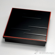 松花堂 弁当箱 かすみ彫≪在庫確認後、7営業日程で出荷≫ ( お弁当 運動会 ピクニック 遠足 人気 越前漆器 )