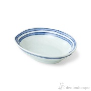 楕円小鉢 ライン 5個セット≪在庫確認後、10~14営業日程で出荷≫ ( 和食 食器 おつまみ 朝食 料理 波佐見焼 )