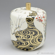 【送料無料】光琳倣）紅白梅図 香炉≪在庫確認後、1~3営業日で出荷≫ ( お香 線香 リラックス 仏具 人気 清水焼 京焼 )