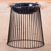 【送料無料】ペット用フードボウル Paws bowl 2 青墨 L 台座付≪在庫確認後、1~3営業日で出荷≫ ( 清水焼 京焼 猫用 犬用 ネコ 猫 ペット用品 清水焼 京焼 )