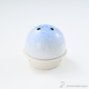 【送料無料】京 ごおり 白地青 香立て付≪在庫確認後、1~3営業日で出荷≫ ( 清水焼 京焼 お香立て インセンス インテリア 雑貨 香皿 清水焼 京焼 )