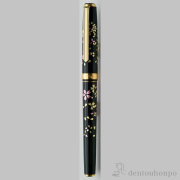 【送料無料】金沢箔万年筆 桜吹雪≪注文後に商品取り寄せ、後日納期連絡致します≫ ( 箔一 まんねんひつ インク付 文房具 万年ひつ 山中漆器 金沢金箔 )