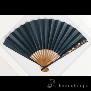 【送料無料】柿渋脇漆扇子 千鳥 紺茶≪在庫確認後、1~3営業日で出荷≫ ( 箔一 退職祝い 定年 おしゃれ ブランド せんす 和柄 うちわ メンズ レディース 金沢金箔 )