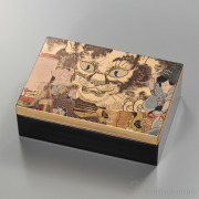 【送料無料】箔名画 アクセサリーボックス 化け猫≪在庫確認後、1~3営業日で出荷≫ ( 箔一 アクセサリー入れ 収納ボックス ケース BOX 宝物 金沢金箔 )