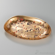 【送料無料】箔名画 ガラストレー みゃう≪在庫確認後、1~3営業日で出荷≫ ( 箔一 トレー コーディネート 和 アクセサリー おすすめ 金沢金箔 )