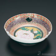 【送料無料】菓子器 色絵牡丹≪在庫確認後、1~3営業日で出荷≫ ( 木箱名入れ有料 中鉢 お菓子 菓子入れ 人気 おすすめ 九谷焼 )