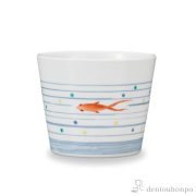 そば猪口 金魚≪在庫確認後、1~3営業日で出荷≫ ( そばちょこ コップ 蕎麦猪口 冷酒カップ 来客用 九谷焼 )