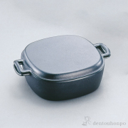 【送料無料】岩鋳 南部鉄器 万能鍋 両手 IH対応≪在庫確認後、7営業日程で出荷≫ ( 岩鋳 なべ 鉄鍋 鉄分補給 正規品 南部鉄器 )