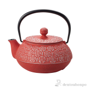 【送料無料】岩鋳 南部鉄器 急須5型 桜 銀／ピンク 茶こし付≪13時までのご注文即日発送(休業日を除く)≫ ( 岩鋳 あすつく 初任給 プレゼント 父の日 ティーポット お茶 煎茶 日本茶 おすすめ 南部鉄器 )