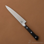 【送料無料】洋包丁 堺菊守 SKKバナジウム鋼（口金付） ペティ 180mm 1本 名入れ彫刻無料≪在庫確認後、7営業日程で出荷≫ ( 切れ味 ナイフ 庖丁 人気 おすすめ 堺打刃物 )