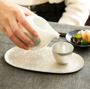【送料無料】ちょい呑セット ぐい呑 氷割 片口1個・ぐい呑1個・小長皿1個≪在庫確認後、21営業日程で出荷≫ ( 能作 母の日 プレゼント 初任給 ぐいのみ 盃 酒器 猪口 日本酒 高岡銅器 )