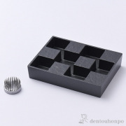 花器 市松庭園 消炭色 剣山付≪在庫確認後、10~14営業日程で出荷≫ ( 母の日 プレゼント 初任給 花器 いけばな 生け花 おしゃれ おすすめ 高岡銅器 )