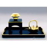 【送料無料】純金 銚子セット≪3ヶ月程で出荷予定≫ ( おとそ とそ器 日本酒 お正月 迎春 東京銀器（金工芸） )