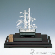 【送料無料】銀製 盆栽 竹 12号・300g≪約半年で出荷予定≫ ( 光則（銀工芸） 木札名入れ有料 高級 コレクション 美術品 工芸品 伝統 東京銀器（銀工芸） )