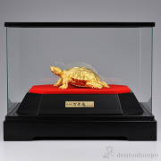 【送料無料】純金 万年亀 A 100g≪1ヶ月程で出荷予定≫ ( 木札名入れ有料 高級 コレクション 美術品 工芸品 伝統 東京銀器（金工芸） )