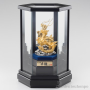可動龍 人気の古董工芸品 コレクション 送料無料】 純金 青雲吉祥龍 A 1000g / 高級 コレクション 美術