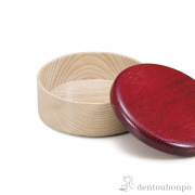 【送料無料】蓋物 Colorful BOX レッド　 本体ナチュラルシャイン≪在庫確認後、1~3営業日で出荷≫ ( スプーン はちみつ 和食 中華 食器 山中漆器 )