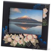 ピクチャー 輝桜≪在庫確認後、1~3営業日で出荷※5／8以降≫ ( 名入れ有料 初任給 プレゼント 母の日 写真立て フォトフレーム 写真たて おしゃれ かわいい 山中漆器 )
