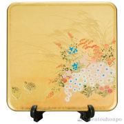 パネルマット（コースター兼用） みやび スタンド付≪在庫確認後、1~3営業日で出荷≫ ( デザイン フリーカップ ビールグラス 湯のみ 人気 山中漆器 )