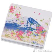 ソフトコンパクトミラー 富士桜 S 拡大鏡付き≪在庫確認後、1~3営業日で出荷※5／8以降≫ ( 名入れ有料 初任給 プレゼント 母の日 ハンドミラー コンパクト お土産 記念品 アンティーク 山中漆器 )