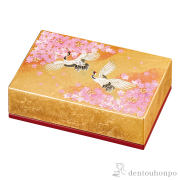 名刺入れ 花見鶴 金≪在庫確認後、1~3営業日で出荷≫ ( メンズ レディース 名刺ケース カードケース 女性 山中漆器 )