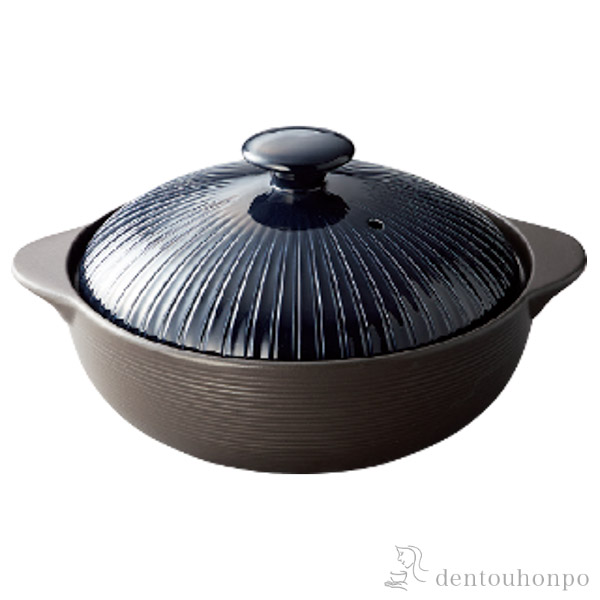 【送料無料】ＩＨ土鍋 サーマテック デニムブルー 9号(3~4人用)≪13時までのご注文即日発送(休業日を除く)≫ ( あすつく IH対応 直火対応 ごはん おかゆ おすすめ   )
