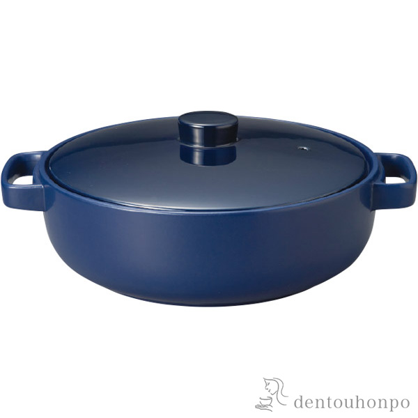 【送料無料】ＩＨ土鍋 サーマテック トートネイビー L(4~5人用)≪13時までのご注文即日発送(休業日を除く)≫ ( あすつく IH対応 直火対応 ごはん おかゆ おすすめ   )