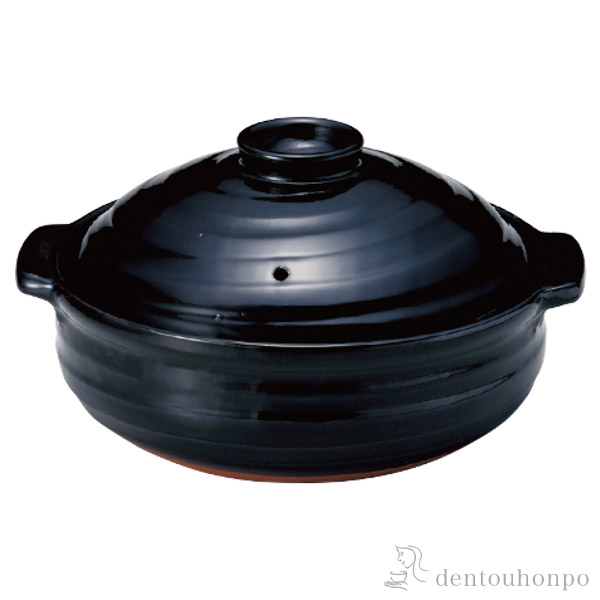 【送料無料】ＩＨ土鍋 銀天目 9号(4~5人用) IH用プレート付≪在庫確認後、7営業日程で出荷≫ ( IH対応 直火対応 ごはん おかゆ おすすめ 萬古焼 )