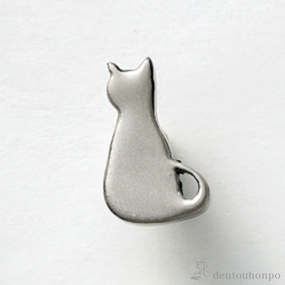 うるしピンズ ネコ シルバー≪在庫確認後、7営業日程で出荷≫ ( おしゃれ かわいい ピン アクセサリー ギフト 越前漆器 )