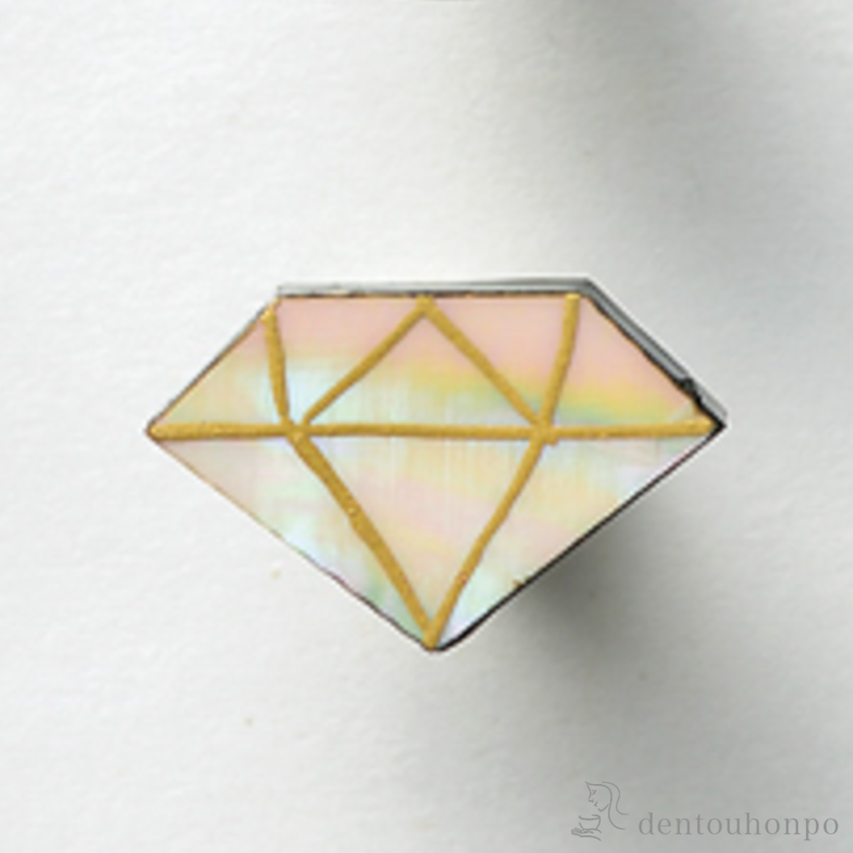 【送料無料】うるしピンズ 螺鈿ジュエル 白≪在庫確認後、7営業日程で出荷≫ ( おしゃれ かわいい ピン アクセサリー ギフト 越前漆器 )