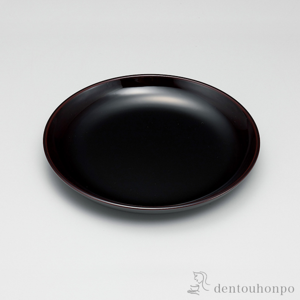 銘々皿 溜 5枚≪在庫確認後、7営業日程で出荷≫ ( 和食器セット お皿 揃える 食器 和食 越前漆器 )