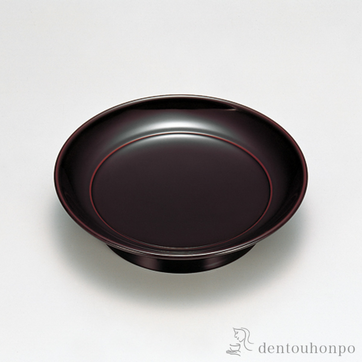 椿皿 溜 5枚≪在庫確認後、7営業日程で出荷≫ ( 和食器セット お皿 揃える 食器 和食 越前漆器 )