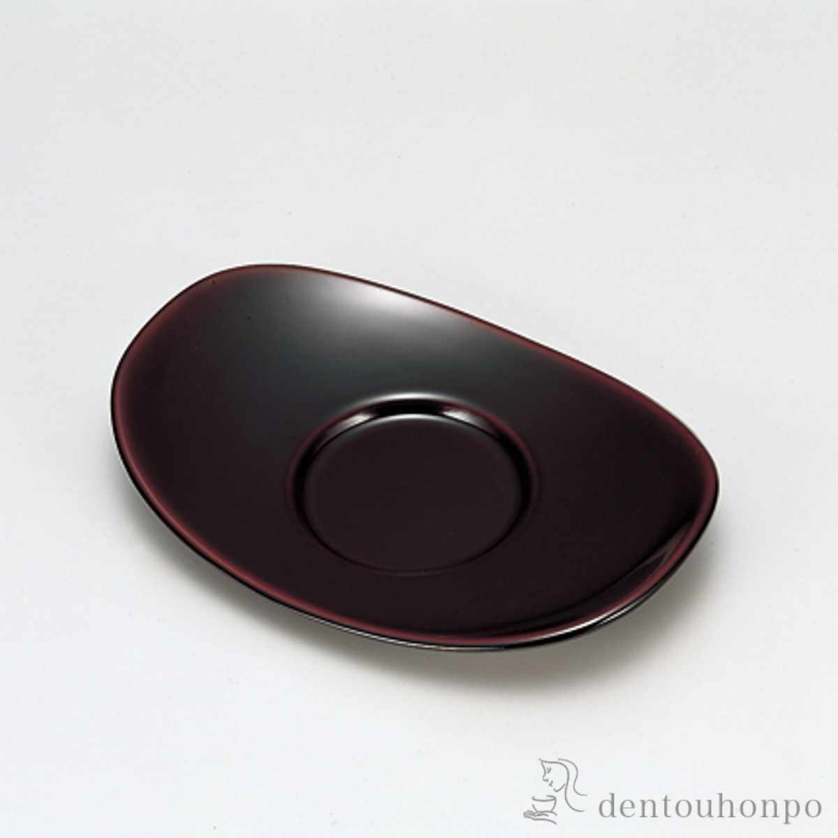 小判茶托 溜 5枚≪在庫確認後、7営業日程で出荷≫ ( 茶たく 湯のみ 湯呑み 日本茶 おすすめ 越前漆器 )