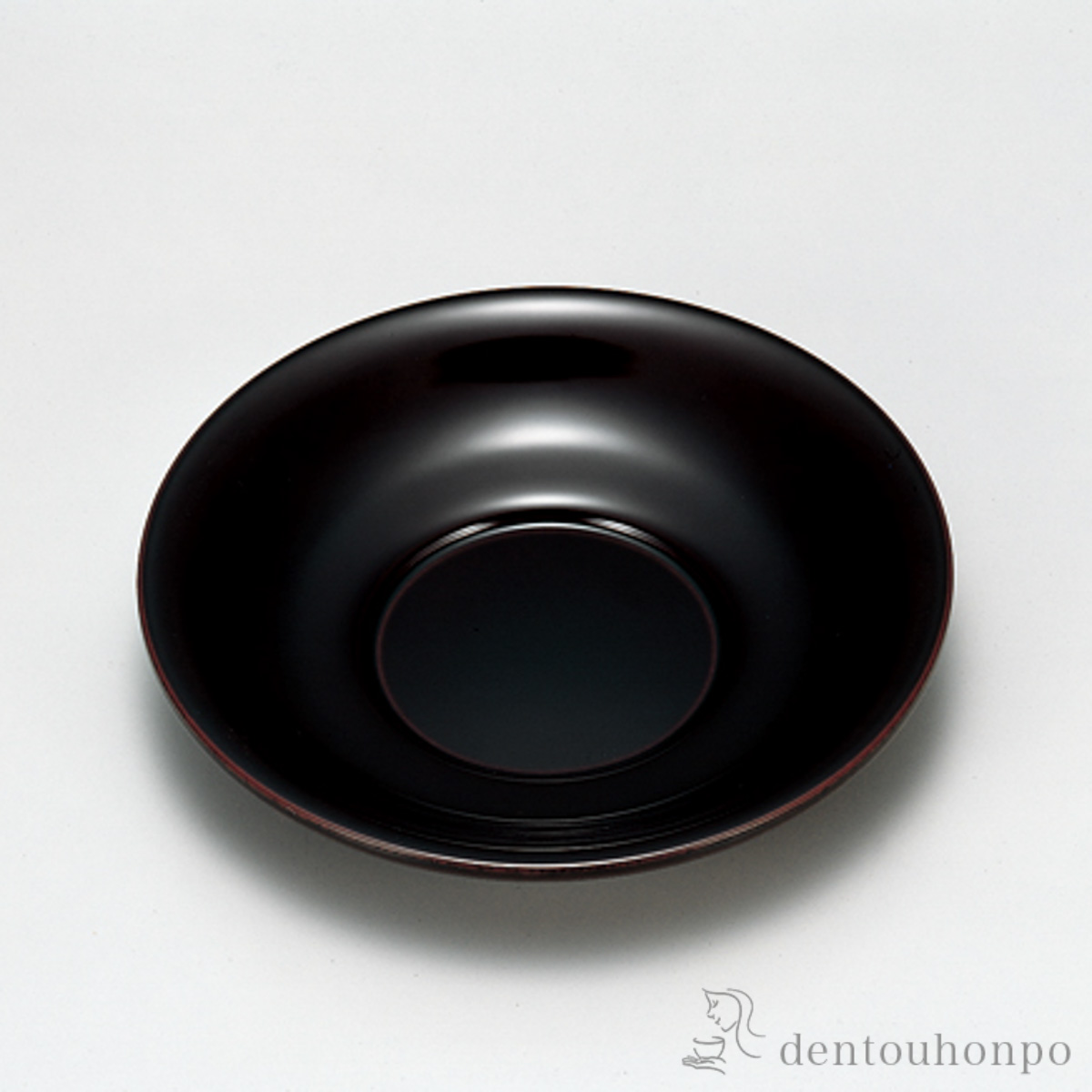 茶托 溜 4.5号 5枚≪在庫確認後、7営業日程で出荷≫ ( 茶たく 湯のみ 湯呑み 日本茶 おすすめ 越前漆器 )