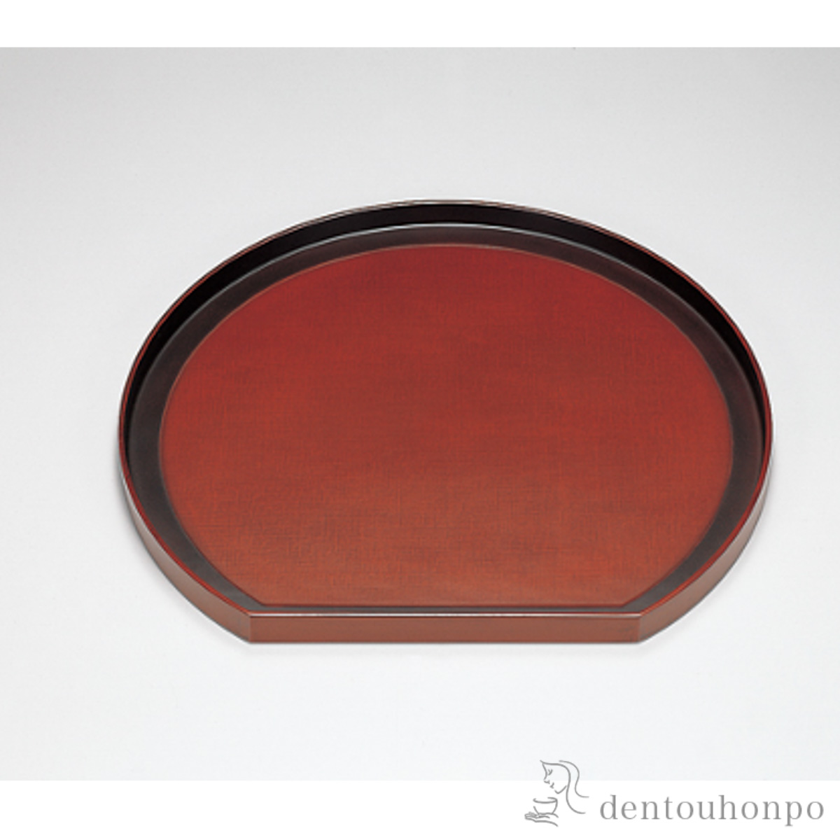 【送料無料】半月膳 あかね布張≪在庫確認後、7営業日程で出荷≫ ( ランチョンマット コーディネート 和食 洋食 おすすめ 越前漆器 )