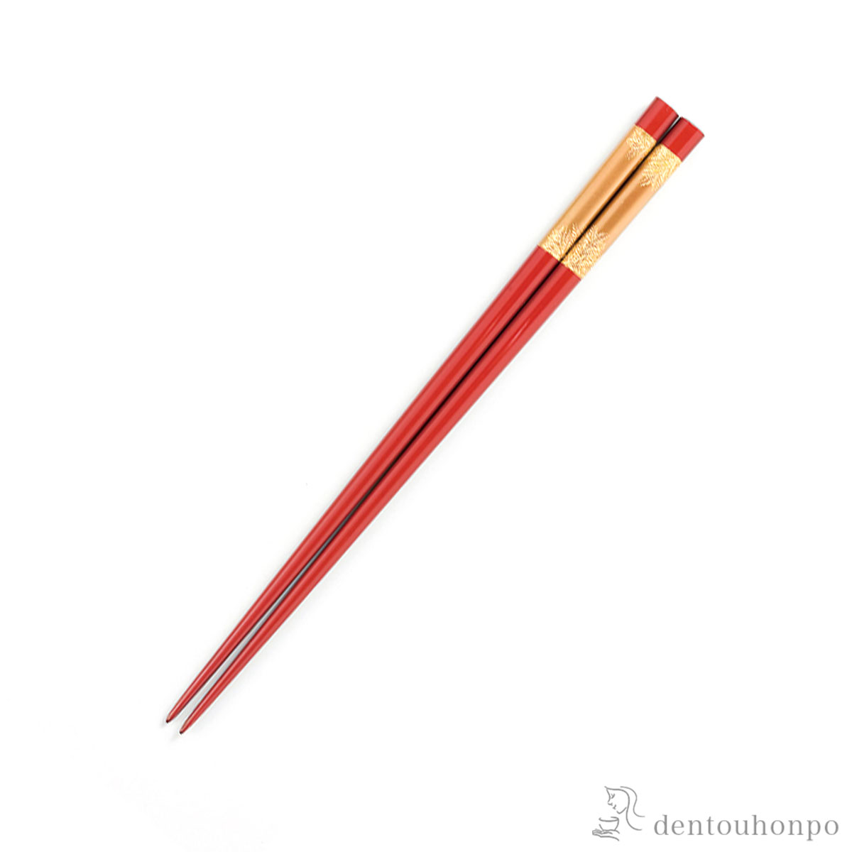 【送料無料】箸 信夫（しのぶ）沈金 朱金地 22cm≪在庫確認後、7営業日程で出荷≫ ( お箸 プレゼント はし 高級箸 塗り箸 越前漆器 )
