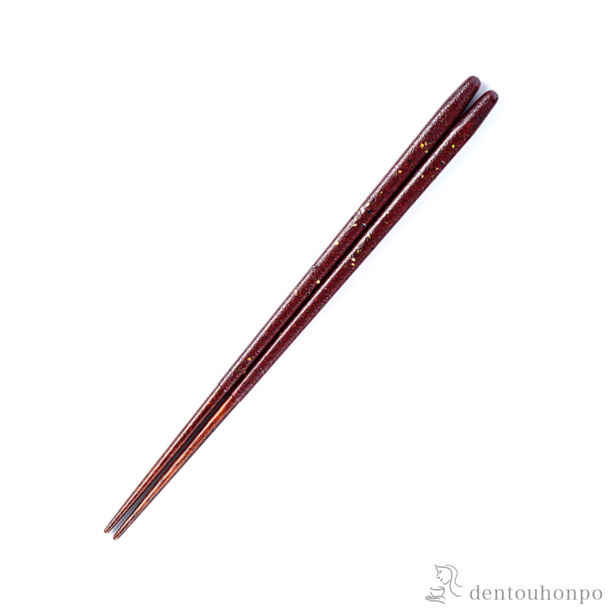 まるみ箸 乾漆 貝ちらし 朱 22cm≪在庫確認後、7営業日程で出荷≫ ( お箸 プレゼント はし 高級箸 塗り箸 越前漆器 )