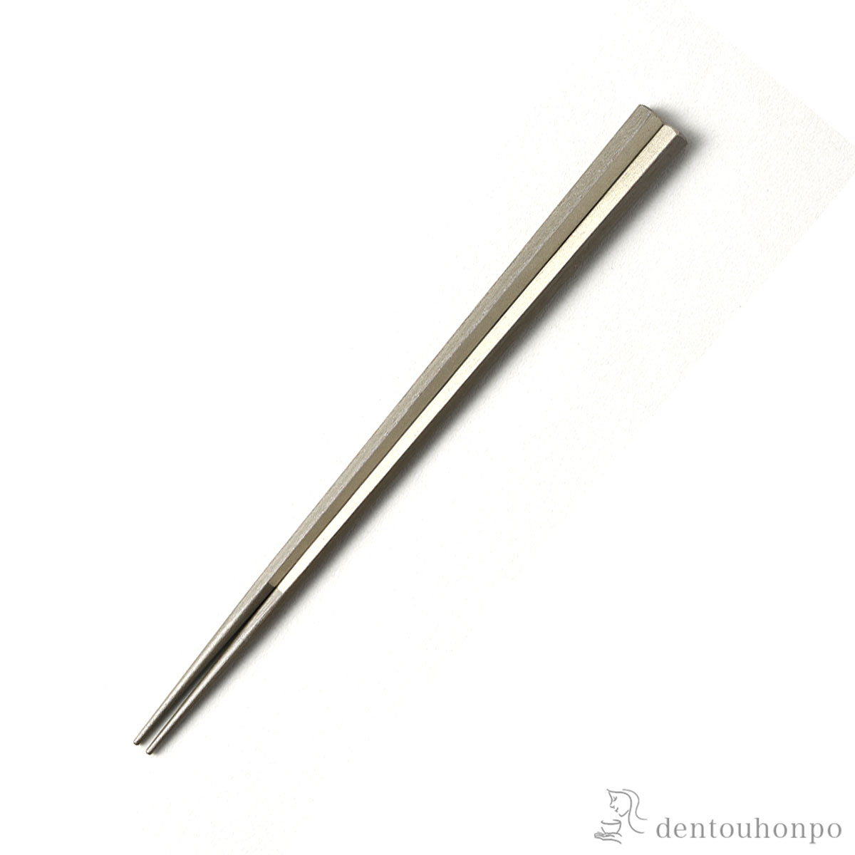 箸 五角 拭漆 黒パール／銀ライン 23.5cm≪在庫確認後、7営業日程で出荷≫ ( お箸 プレゼント はし 高級箸 塗り箸 越前漆器 )