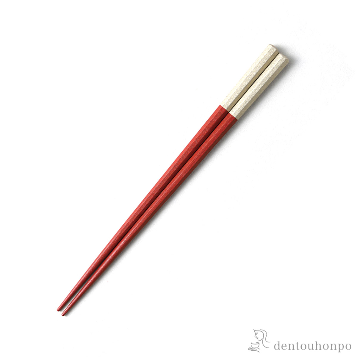 箸 八角 朱拭漆 銀帯 22cm≪在庫確認後、7営業日程で出荷≫ ( お箸 プレゼント はし 高級箸 塗り箸 越前漆器 )