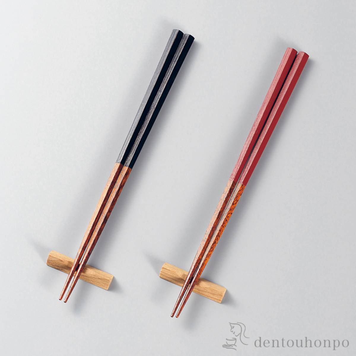 【送料無料】夫婦箸 なごみ 23.5cm 22cm 箸置付≪在庫確認後、7営業日程で出荷≫ ( お箸 プレゼント はし 高級箸 塗り箸 越前漆器 )