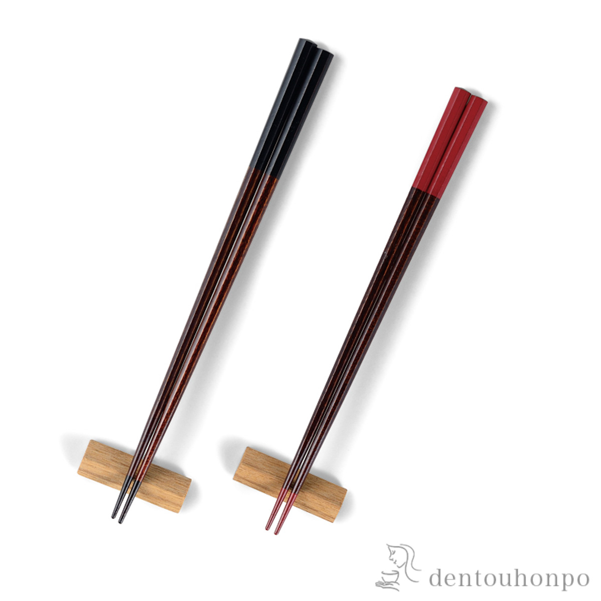 【送料無料】夫婦箸 くつろぎ 23.5cm 22cm 箸置付≪在庫確認後、7営業日程で出荷≫ ( お箸 プレゼント はし 高級箸 塗り箸 越前漆器 )