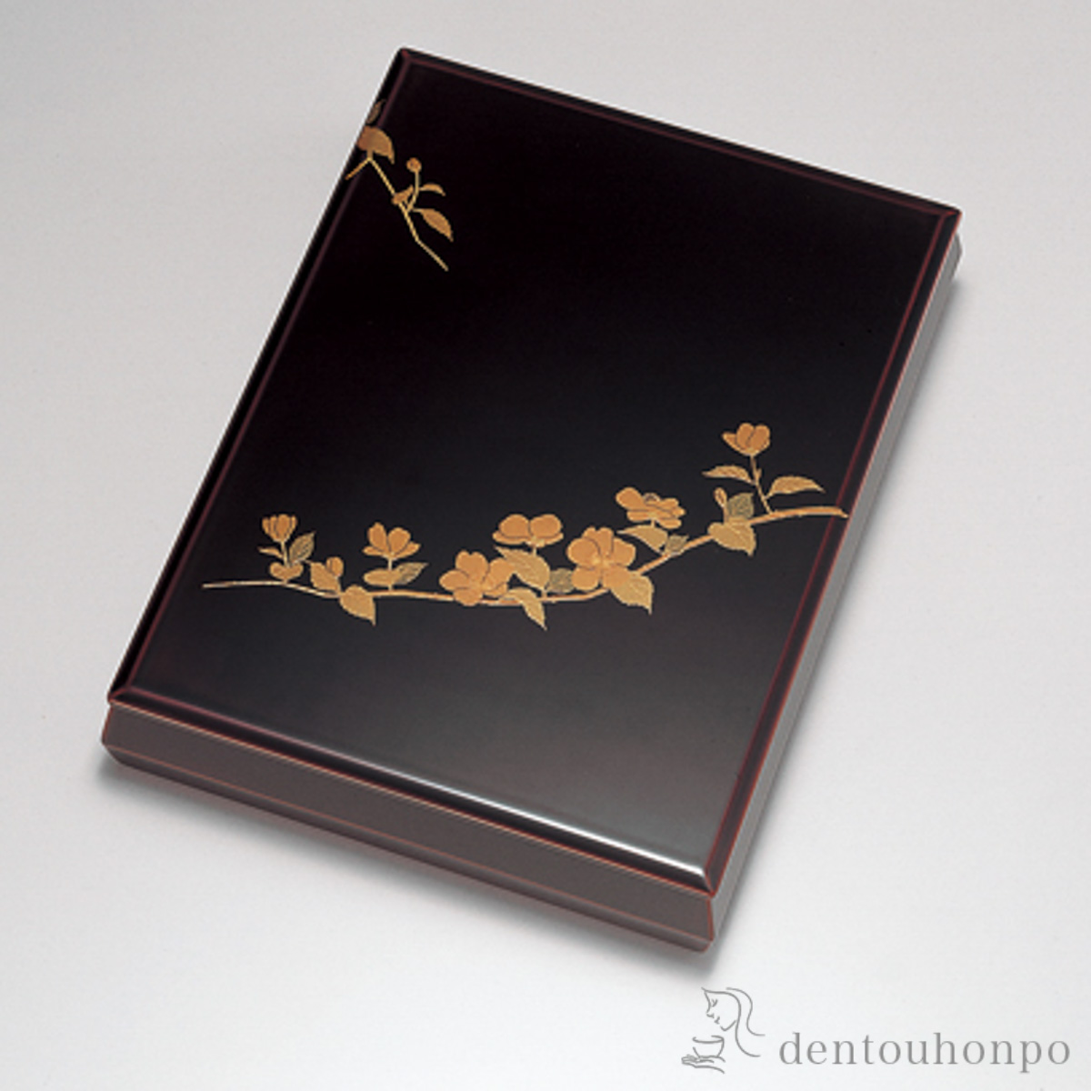 【送料無料】文筥（ふばこ） 手紙入れ 山吹 溜 A4サイズ≪在庫確認後、7営業日程で出荷≫ ( アクセサリー入れ 収納ボックス ケース BOX 宝物 越前漆器 )