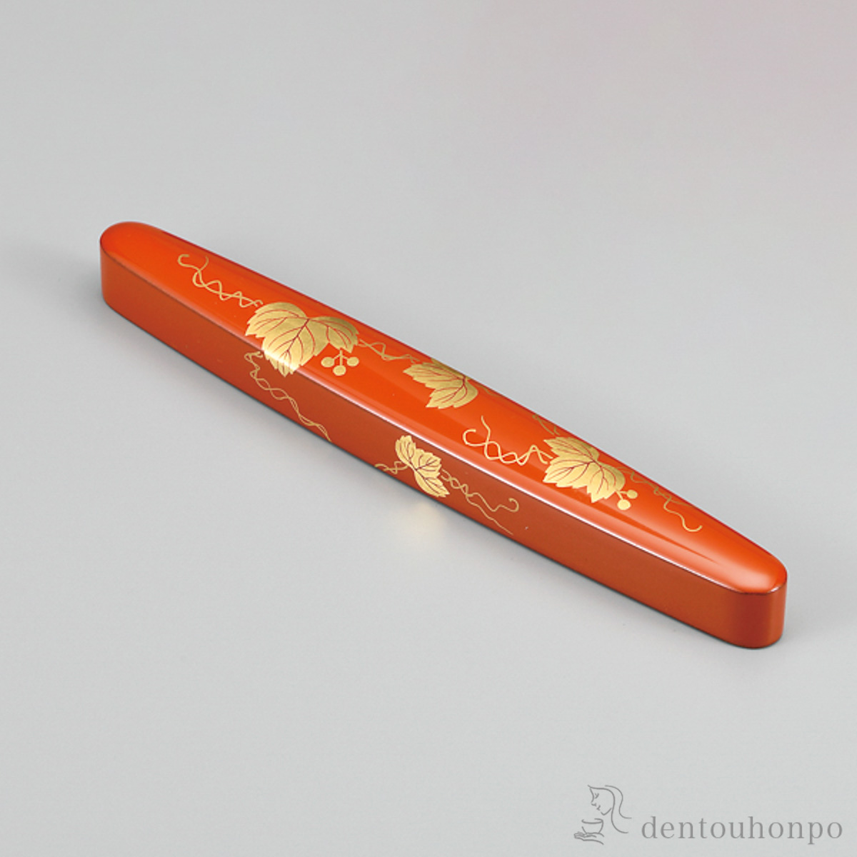 【送料無料】文鎮 金箔つた 朱≪在庫確認後、7営業日程で出荷≫ ( 書道 高級 人気 お土産 おすすめ 越前漆器 )