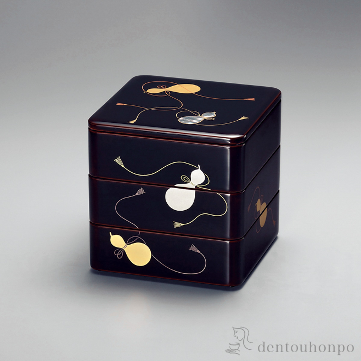 【送料無料】三段重 貝入り六瓢 溜内朱≪在庫確認後、7営業日程で出荷≫ ( お正月 新年 おせち 運動会 漆塗り お正月 人気 越前漆器 )