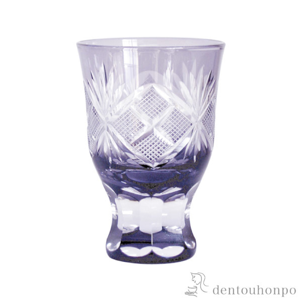 江戸切子 魚子切子 酒杯 紫 江戸紫切子≪約半年で出荷予定≫ ( 田島硝子 ぐいのみ 盃 酒器 セット 日本酒 江戸切子 )