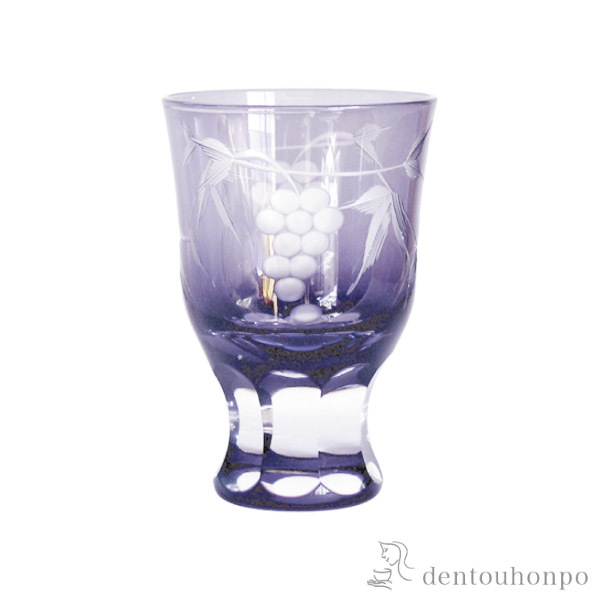 【送料無料】江戸切子 葡萄切子 酒杯 紫 江戸紫切子≪約半年で出荷予定≫ ( 田島硝子 ぐいのみ 盃 酒器 セット 日本酒 江戸切子 )